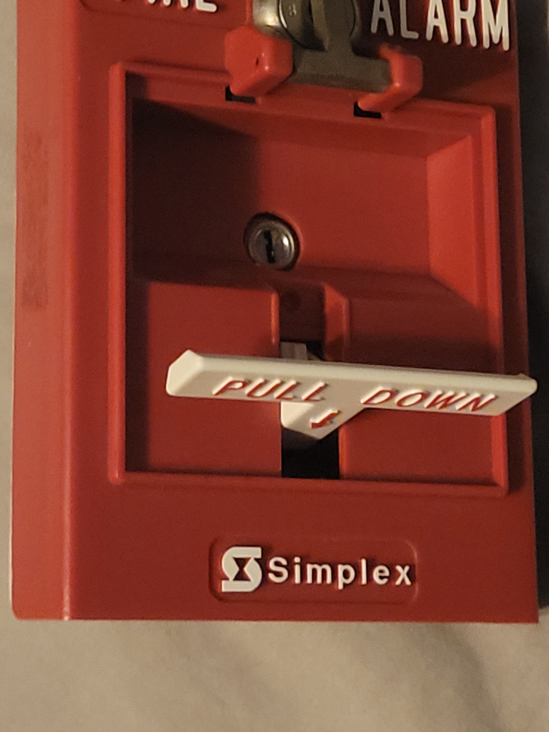 Simplex 2099 9108 Break Glass Two Stage Pull Station Fire Alarms Simplex 2099 9108 Break Glass Two Stage Pull Station Fire Alarms